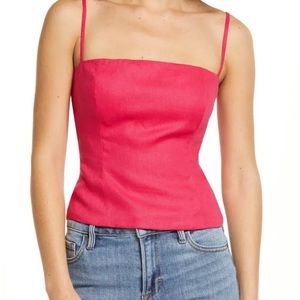 Pink tank top from reformation.